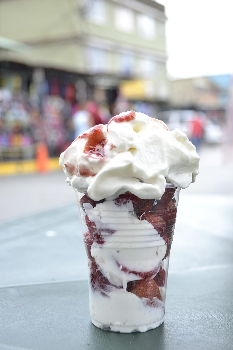 Fresas con crema